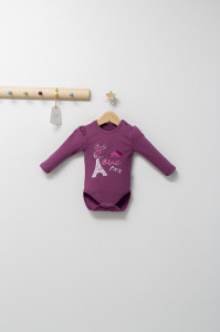 Set de 2 body-uri cu volanase pentru nou nascuti Paris, Tongs baby, roz