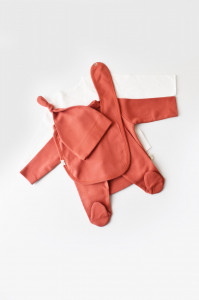Set de 5 piese pentru nou nascut - 100% bumbac organic - Scortisoara, BabyCosy - Img 4