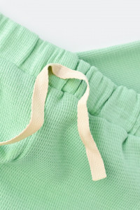 Set tricou cu pantaloni scurti - 100% bumbac organic - Mint, BabyCosy - Img 8