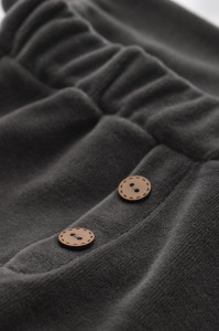 Set Ursulet cu bluzita cu fermoar si gluga si pantaloni lungi din 80%bumbac organic si 20% poliester - Antracit, BabyCosy - Img 8