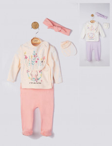 Setul 5 piese nou nascut Bunny, Tongs baby