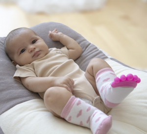 Sosete cu accesoriu dentitie BabyJem Teether Socks - Img 2