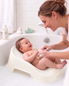 Suport pentru baie Soft Touch BabyJem, Bej - Img 5