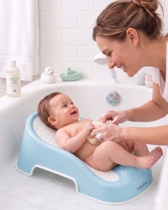 Suport pentru baie Soft Touch BabyJem, Bleu - Img 5