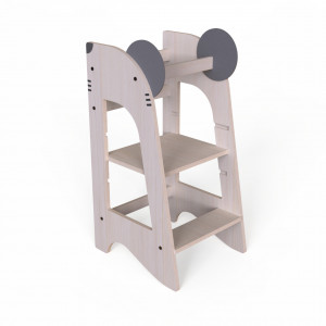 Turn de invatare MamaToyz Learning Tower din lemn, Soricel - Img 2