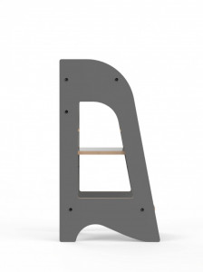 Turn de invatare MamaToyz Learning Tower din MDF, Gri