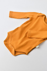 Body Bebe Unisex cu maneca lunga din 95% bumbac organic cu 5% elastan - Sofran, BabyCosy - Img 5