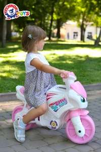 Motocicleta Ride On de curse TechnoK, My Little Fancy Bike, cu lumini si sunete