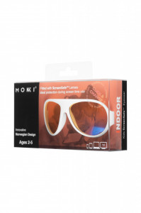 Ochelari cu protecție ecran pentru copii MOKKI Click & Change ScreenSafe, 2-5 ani, alb - Img 3