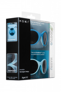Ochelari de soare pentru copii MOKKI Click & Change, protectie UV, bleu, 0-2 ani, set 2 perechi - Img 4