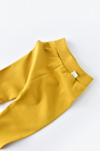 Pantaloni cu Botosei - Bumbac organic Galben BabyCosy - Img 2