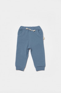 Pantaloni lungi, Two thread, 100%bumbac organic - Indigo, BabyCosy