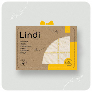 Paturica nou nascut Skiddou Lindi, 100% bumbac, Crem, 75x100cm - Img 5