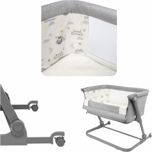 Patut 3 in 1 co-sleeping Skiddou Natt, Normandic Dream, Gri deschis - Img 6