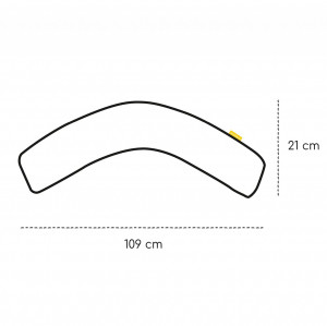 Perna pentru alaptat 2 in 1 Ammi+, Skiddou, Puff catcher, Alb, 109 x 48 x 20 cm - Img 11
