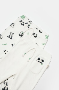 Set 2 pantaloni Panda, BabyCosy, 50%bumbac+50% bambus