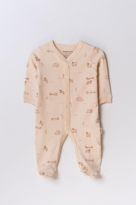 Set 2 salopete lungi, Lamb, BabyCosy, 100% bumbac organic - Img 6