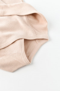 Set 4 piese: bluza, pantaloni, caciulita si manusi din bumbac organic si modal - Blush, BabyCosy - Img 4