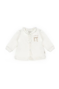 Set bluză și pantalon, Bow, BabyCosy, 100%bumbac organic, Stone - Img 11