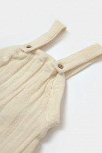 Set bluza si salopeta, Winter muselin, 100% bumbac - Stone, BabyCosy