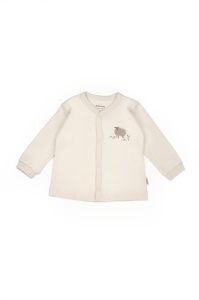 Set bluzita cu capse si pantalon, Lamb, BabyCosy, 100%bumbac organic - Img 3