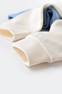 Set bluzita cu maneca lunga si pantaloni lungi - bumbac organic 100% - Ecru, BabyCosy - Img 5