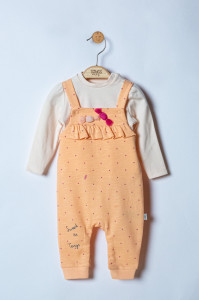 Set salopeta cu bluzita Sweets pentru bebelusi, Tongs baby - Img 2