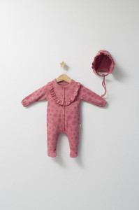 Set salopeta cu caciulita cu volanas pentru bebelusi Ballon, Tongs baby - Img 2