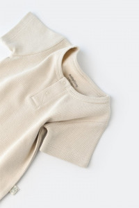 Set tricou cu pantaloni scurti - 100% bumbac organic - Stone, BabyCosy - Img 6