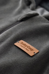 Set Ursulet cu bluzita cu fermoar si gluga si pantaloni lungi din 80%bumbac organic si 20% poliester - Antracit, BabyCosy - Img 9