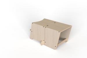 Turn de invatare multifunctional Kule Bend, Natur, MamaToyz