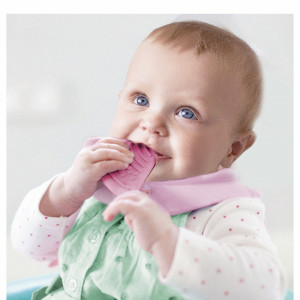 Baveta triunghi cu accesoriu dentitie BabyJem Cowboy Bib - Img 2