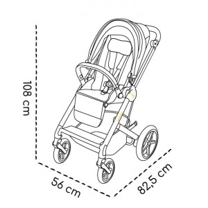 Carucior 2 in 1 Skiddou Moss Onyx, Negru - Img 11