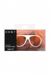 Ochelari cu protecție ecran pentru copii MOKKI Click & Change ScreenSafe, 2-5 ani, alb - Img 4