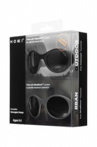Ochelari de soare pentru copii MOKKI Click & Change, protectie UV, negru, 0-2 ani, set 2 perechi - Img 2