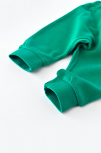 Pantaloni Bebe Unisex din bumbac organic Verde BabyCosy - Img 2
