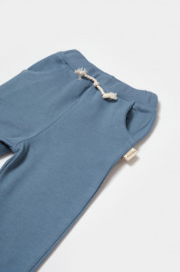 Pantaloni lungi, Two thread, 100%bumbac organic - Indigo, BabyCosy