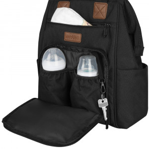 Rucsac multifunctional mamici Skiddou Astrid, Onyx, Negru - Img 4