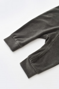 Salopeta cu maneca lunga si fermoar din 80%bumbac organic si 20% poliester - Antracit, BabyCosy - Img 3