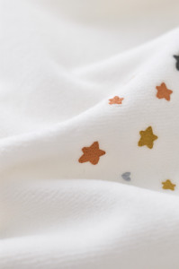 Salopeta Curcubeu cu maneca lunga si botosei din 80%bumbac organic si 20% poliester - Ecru, BabyCosy - Img 8