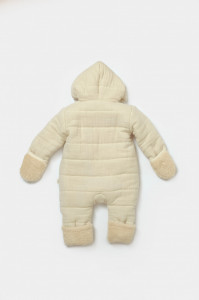 Salopeta de iarna pentru bebelusi, Winter muselin, 100% bumbac - Stone, BabyCosy
