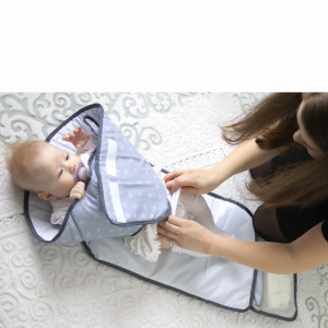 Saltea de infasat Grey pliabila cu sistem siguranta bebelusi BabyJem - Img 8