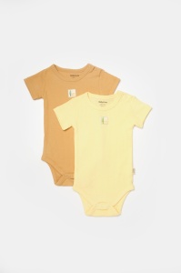 Set 2 body Bamboo, galben, BabyCosy, 50% bumbac+50%bambus