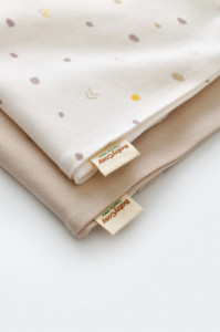 Set 2 body-uri fara maneci bebe unisex -100% bumbac organic - Ecru cu buline, BabyCosy - Img 6