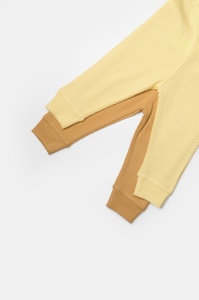Set 2 pantaloni Bamboo, galben, BabyCosy, 50%bumbac+50% bambus
