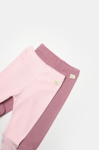 Set 2 pantaloni Bamboo, roz, BabyCosy, 50%bumbac+50% bambus