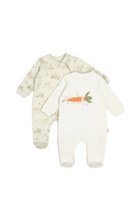 Set 2 salopete Rabbit, 100%bumbac organic, BabyCosy