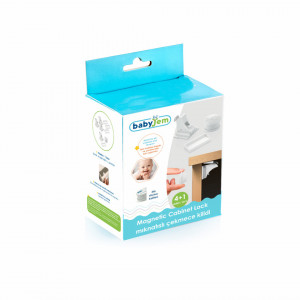 Set 4 sigurante magnetice pentru usi de dulapuri si sertare BabyJem - Img 5