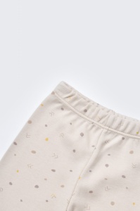 Set de 5 piese pentru nou nascut - 100% bumbac organic - Crem cu buline, Baby Cosy