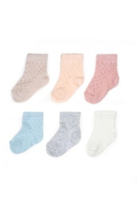 Set 6 perechi ciorapi nou-născut, mix, BabyCosy - Img 2